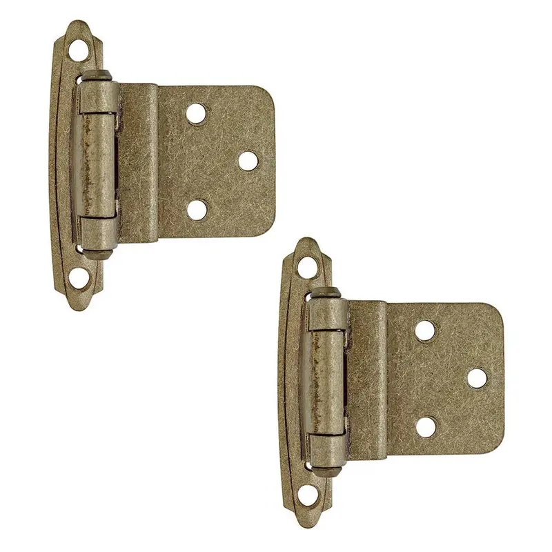 Amerock Self-Closing Face-Mount Cabinet Hinge Pair – 3/8-Inch Inset 1