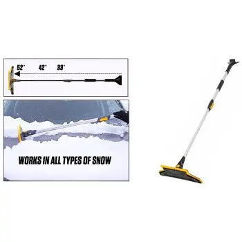 Ames Tru-Temper Telescoping Snow Brush With End Scraper And Soft-Grip Handle – 52-Inch Extendable 1