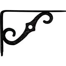 Antique Black Shelf Bracket – 5-Inch X 3.5-Inch Decorative Support 1