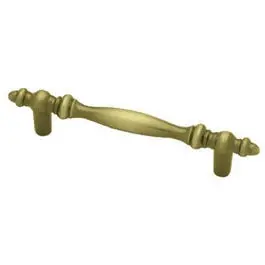 Antique Brass Virginia-Style Cabinet Pull – 3-Inch Center-To-Center 1