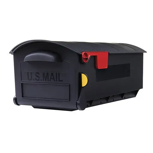 Architectural Mailboxes Patriot Large Post-Mount Mailbox – Matte Black Finish 1