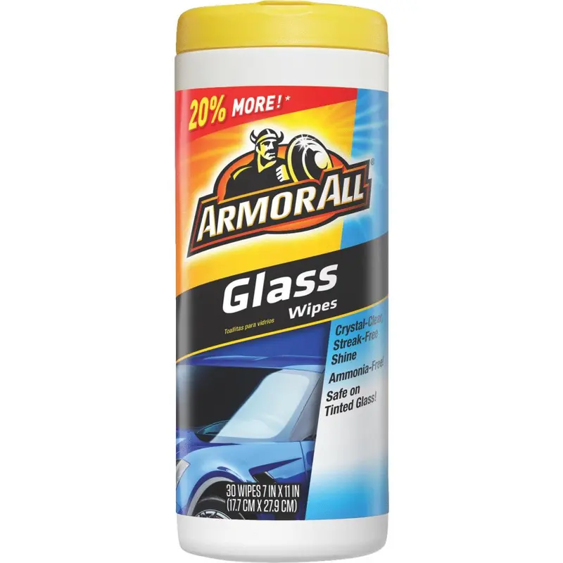 Armor All Glass Cleaning Wipes – Streak-Free Shine, 30 Count 1