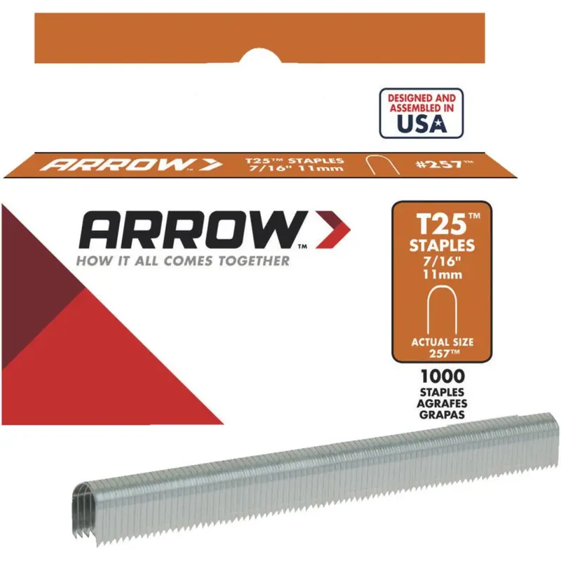 Arrow T25 Round Crown Cable Staple – 7/16-Inch Length (1100-Pack) 1