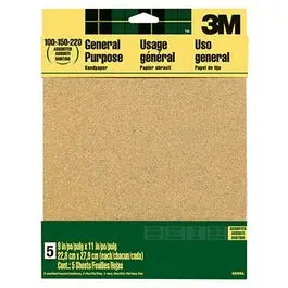 Assorted-Grit Aluminum Oxide Sandpaper Sheets – 9 X 11 Inches, 5-Pack 1