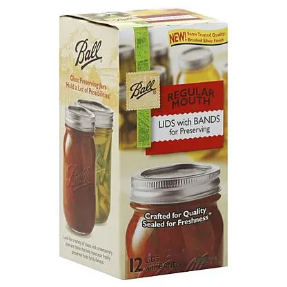 Ball Regular-Mouth Canning Lids With Matching Bands – 12-Count 1