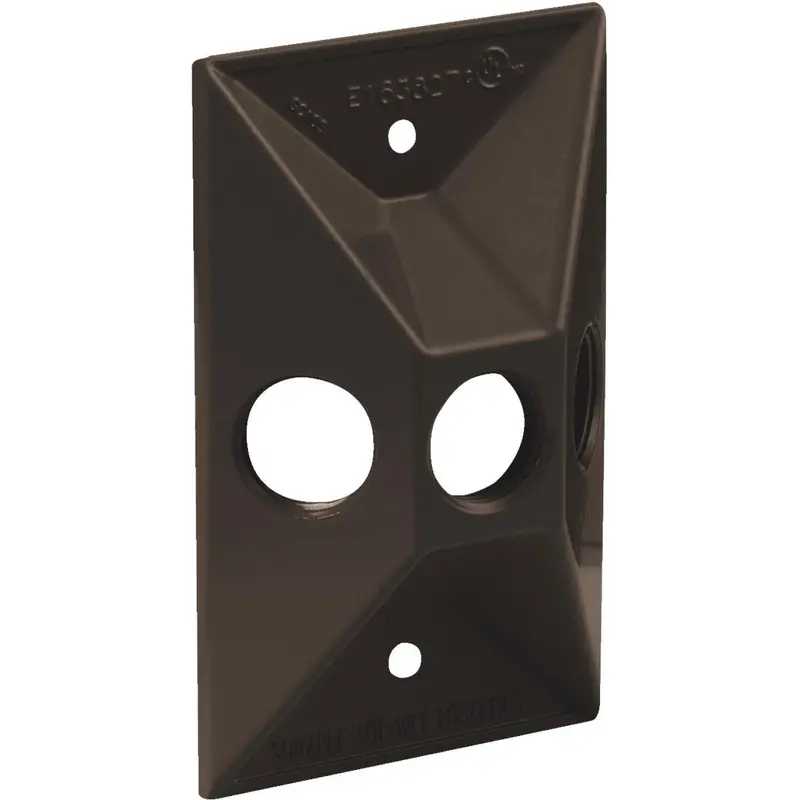 Bell 3-Outlet Zinc-Bronze Cluster Weatherproof Outdoor Electrical Box Cover 1