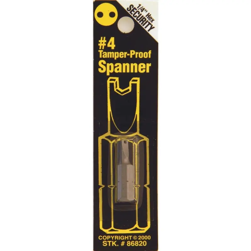 Best Way Tools #4 Spanner Security Bit – 1" And 1/4" Hex Screwdriver 1