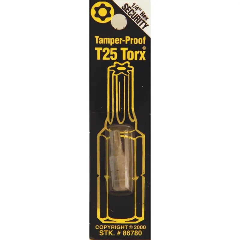 Best Way Tools T25 Tamperproof Torx Bit – 1" Length, 1/4" Hex Shank 1