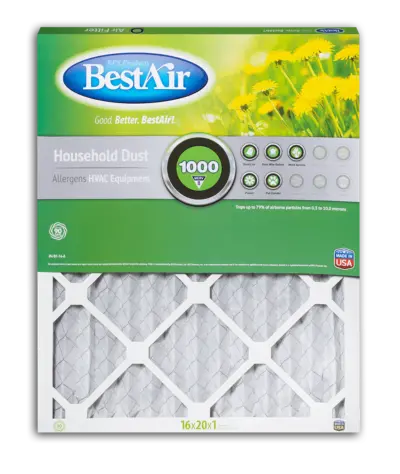 Bestair B1-1620-8-12 Pleated Hvac Filter – Merv 8 1