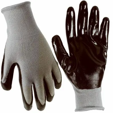 Big Time True Grip Nitrile-Palm Work Gloves – Black & Gray 1