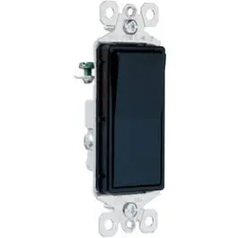 Black 3-Way Decor Light Switch – 15-Amp Residential Toggle 1