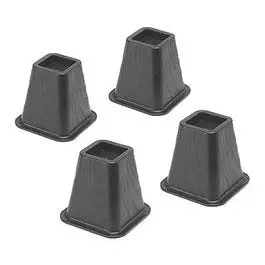 Black Bed Risers – 5.25-Inch Height, 4-Pack 1