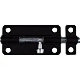Black-Finished Door Barrel Bolt – 4-Inch Length 1