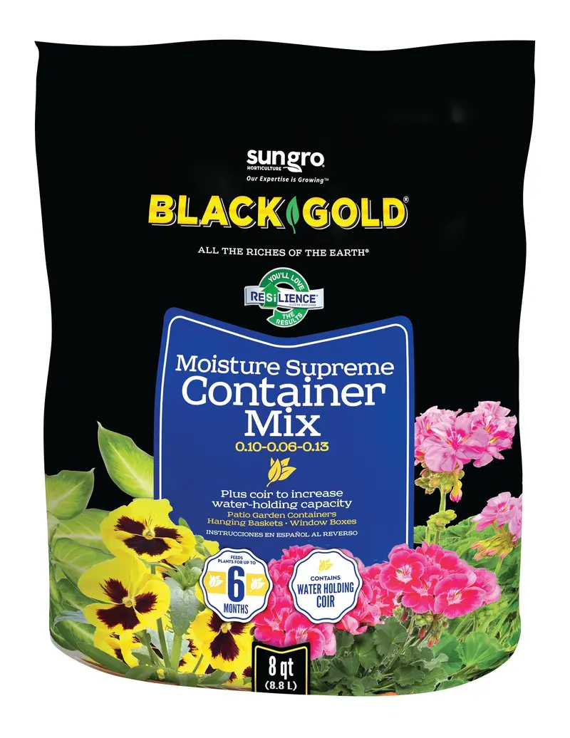 Black Gold® Moisture Supreme Container Mix – Premium Potting Soil Blend (0.10-0.06-0.13 Npk) 1