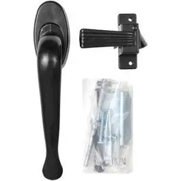 Black Heavy-Duty Pull-Style Cabinet Or Door Hand Latch 1