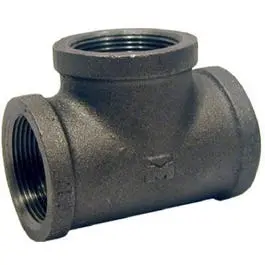 Black Iron Equal Tee Fitting – 1-Inch Npt, Schedule 40 Standard Weight 1