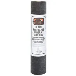 Black Mineral-Surfaced Roofing Roll — 36" × 36 Ft. 1