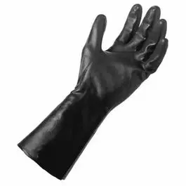 Black Neoprene Work Gloves With Long Cuff – Men’S Large 1