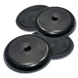 Black Non-Skid Round Floor Pads – 1-7/8", 4-Pack 1