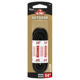 Black Round Boot Laces – 54-Inch Length, Durable Polyester 1
