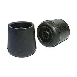 Black Rubber Furniture Leg Caps — 0.5-Inch Diameter, 4-Pack 1