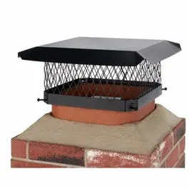 Black Steel Chimney Cap – 13" X 13" For Standard Flues 1