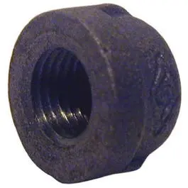 Black Steel Pipe Cap – 1" Diameter, Threaded End Seal 1