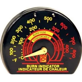 Black Stovepipe Temperature Gauge For Wood-Burning Stoves 1