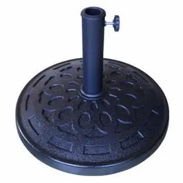 Black Umbrella Base Stand – 18" Diameter, Weighted Stability 1
