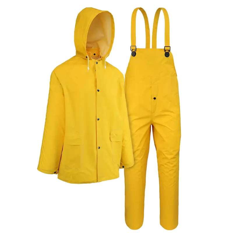 Boss Yellow Pvc Rain Suit – Waterproof Full-Body Workwear Ensemble 1