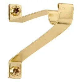 Brass Cafe Curtain Rod Bracket With 2-Inch Clearance For Lightweight Drapery 1