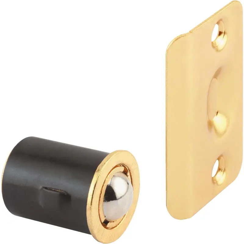 Brass Drive-In Ball Bullet Catch And Strike – 3/4" X 1-3/16" By Prime-Line 1