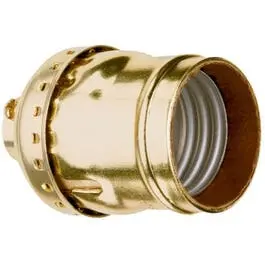 Brass-Finish Lampholder – Medium Base, 660W/250V Rating 1