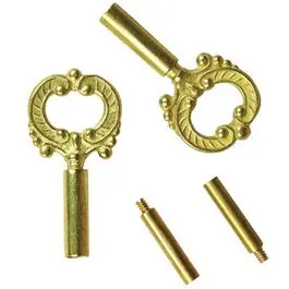Brass-Finish Plastic Lamp Socket Keys – 1/2-Inch Extension, 4/36-Inch Thread, 2-Pack 1