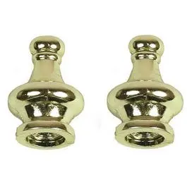 Brass-Finish Pyramid Lamp Finials – 1.25-Inch, Pack Of Two 1