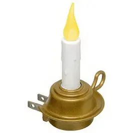 Brass-Finish Rotating-Plug Led Candle Night Light 1