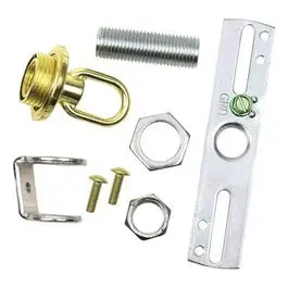 Brass-Finish Screw Collar Loop Kit For Light Fixtures (1/4″ Ip) 1