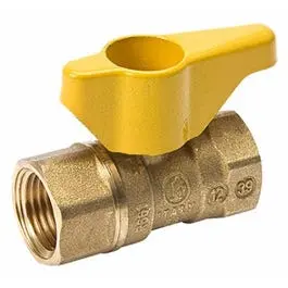Brass Gas Ball Valve – 1/2-Inch Npt Threaded 1