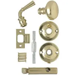 Brass Mortise-Style Screen Door Knob And Latch Set 1