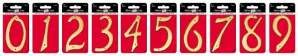 Brass Number 6 Identification Plate – 4" Size 1