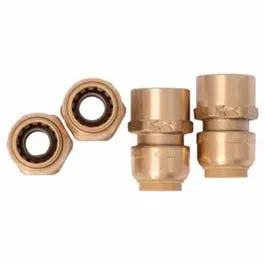 Brass Pipe Connector Fitting – 1/2-Inch Female Npt To 1/2-Inch Slip, 4-Pack 1
