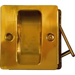 Brass Pocket Door Pull With Concealed Mounting 1