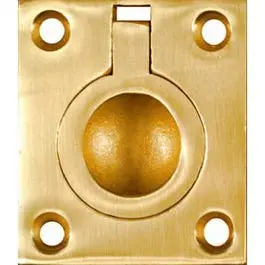 Bright Brass Cabinet Ring Pull – 1-3/8-Inch Diameter 1