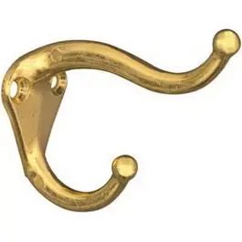 Bright Brass Hat And Coat Hook Kit – 2-Piece 1