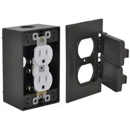 Bronze Duplex Receptacle Outlet Installation Kit 1