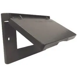 Bronze Horizontal Weatherproof Gfci Flip Cover – Single-Gang Outdoor Rated 1