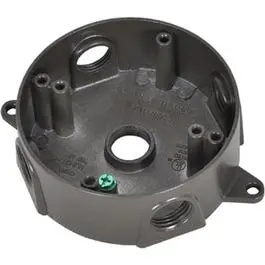 Bronze Weatherproof Round Electrical Outlet Box 1