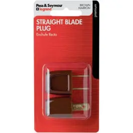 Brown 10-Amp Non-Polarized Quick Plug – 125-Volt, Twin Pack 1
