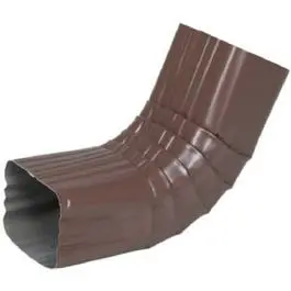 Brown Aluminum Gutter Front Elbow – Style A, 75° Bend, 2-Inch By 3-Inch 1