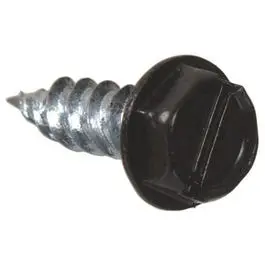 Brown Hex-Head Self-Piercing Sheet Metal Screws – Slotted Gutter Style, #7 X 1/2 In, 1 Lb Pack 1